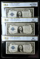 1928-A, $1 Silver Certificate. Lot of 3 Notes