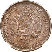 Bolivia. Boliviano, 1870-PTS ER NGC AU58