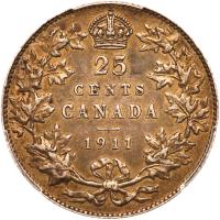 Canada. 25 Cents, 1911 PCGS AU53 - 2