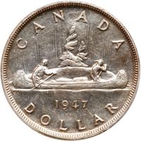 Canada. Dollar, 1947 PCGS AU58 - 2