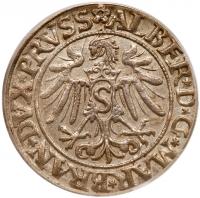 German States: Brandenburg. Groszy, 1535 PCGS AU58 - 2