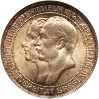 German States: Prussia. 3 Mark, 1911-A NGC MS63