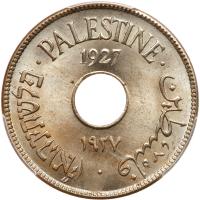 Palestine. 10 Mils, 1927 PCGS MS65