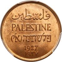 Palestine. 2 Mils, 1927 PCGS MS64 RB - 2