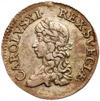 Sweden. 2 Mark, 1670 NGC EF