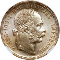 Austria. Florin, 1877 NGC MS65