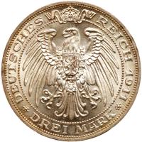 German States: Prussia. 3 Mark, 1911-A PCGS MS65 - 2