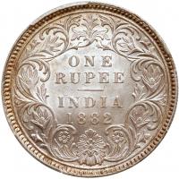 India-British. Rupee, 1882 C PCGS MS62 - 2