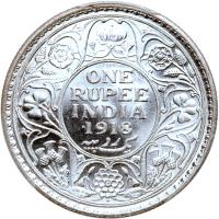 India. Rupee, 1918 (b) PCGS MS64 - 2