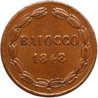 Italian States: Papal/Roman States. Baiocco, 1848-IIIR Almost Unc to Unc. - 2