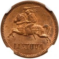 Lithuania. Centas, 1936 NGC MS63 RB