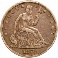 1870-CC Liberty Seated 50C PCGS VF35