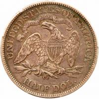 1870-CC Liberty Seated 50C PCGS VF35 - 2