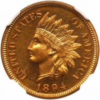 1894 Indian Head 1C NGC PF64 RD