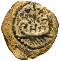 Judea. Herodian Dynasty. Herod Archelaus, 4 BCE- 6 CE. AE 2-prutot (3.03 g) Abou - 2