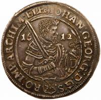 German States: Saxony. Â½ Taler, 1612 EF