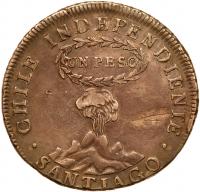 Chile. Peso, 1817-FJ (Santiago) VF