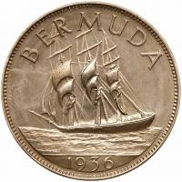 Bermuda. Edward VIII Fantasy Crown, 1936 Choice Brilliant Proof - 2