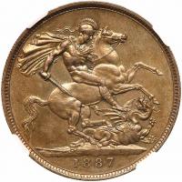 Great Britain. Crown, 1887 NGC MS63 - 2