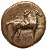 Calabria. Tarentum, ca. 302-280 BC. Silver Didrachm (stater), (7.60 g) VF