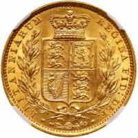 Great Britain. Sovereign, 1854 NGC MS61 - 2