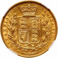Great Britain. Sovereign, 1863 NGC AU55 - 2