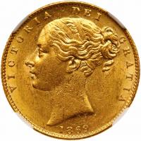 Great Britain. Sovereign, 1869 NGC MS60