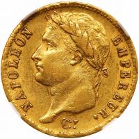 France. 20 Francs, 1811-A (Paris) NGC AU55