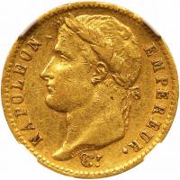 France. 20 Francs, 1812-A (Paris) NGC AU55