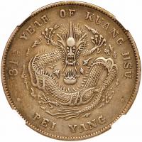 Chinese Provinces: Chihli. Dollar, Yr. 34 (1908) NGC EF40