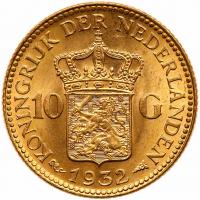 Netherlands. 10 Gulden, 1932 Brilliant Unc - 2