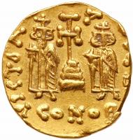 Constantine IV, Pogonatus, 668-685. Gold Solidus (4.21 g) EF - 2