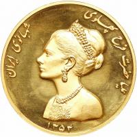 Iran. Gold Mother Day Medal, SH1354 (1975) Choice Brilliant Proof