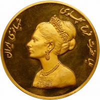 Iran. Gold Mother Day Medal, SH1354 (1975) Choice Brilliant Proof