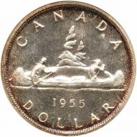 Canada. Dollar, 1955 ANACS MS66 PL - 2