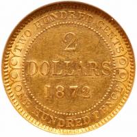 Canadian Provinces: Newfoundland. 2 Dollar, 1872 ANACS AU55 - 2
