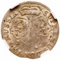 German States: Brandenburg. 6 Gr'scher, 1682-HS NGC MS64 - 2