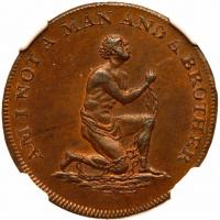 Great Britain. Middlesex. Conder Halfpenny, ND NGC MS63 BR