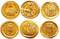 6-piece lot of Roman and Byzantine Gold Solidi - 2