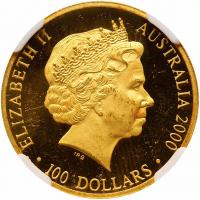 Australia. 100 Dollars, 2000-P NGC PF62 UC