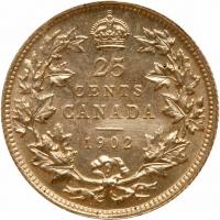 Canada. 25 Cents, 1902 ICCS MS63 - 2