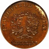 Great Britain. Staffordshire. Conder Halfpenny, 1796 NGC MS64 BR - 2