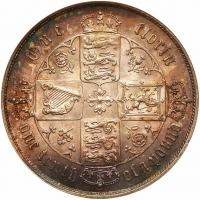 Great Britain. Gothic Florin, 1867 ANACS AU58 - 2