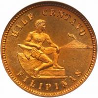 Philippines. Proof Â½ Centavo, 1903 ANACS PF64 RD