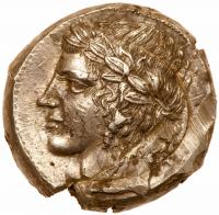 Sicily, Leontini. Ca. 466-425 BC. Silver Tetradrachm (17.4g) EF