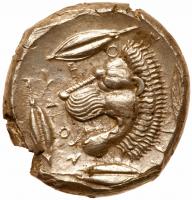 Sicily, Leontini. Ca. 466-425 BC. Silver Tetradrachm (17.4g) EF - 2