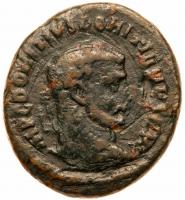 Domitius Domitianus. AE Follis (10.27 g) Usuper, AD 296-297 About Fine