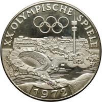 Germany. XX Olympic Games Silver Medal, 1972 Choice Brilliant Unc