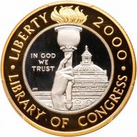 2000-W Library of Congress Bicentennial $10 Bimetallic Coin - 2