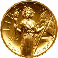 2015-W American Liberty High Relief $100 Gold Coin NGC MS69